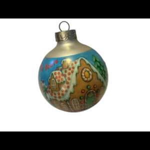 Vintage 1992 Hallmark Keepsake Glass Ornament 'From Our Home to Yours'